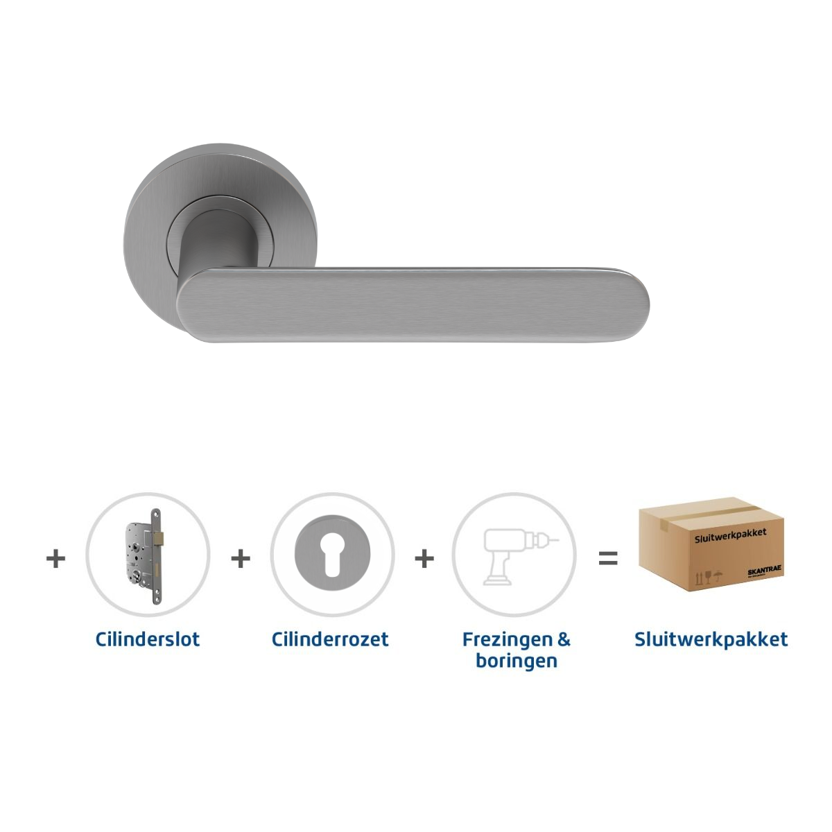Sluitwerkpakketten met Deurkruk Arc 20 Regular RVS